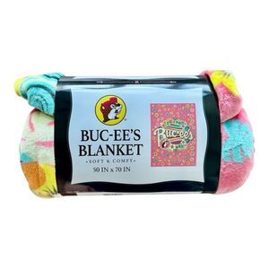 Buc-ees Tropical Coral Blanket 50"x70" Soft & Comfy Buc-ee's Colorful Blanket